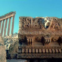 آثار معبد رومیان متعلق به سال 57 میلادی در بعلبک